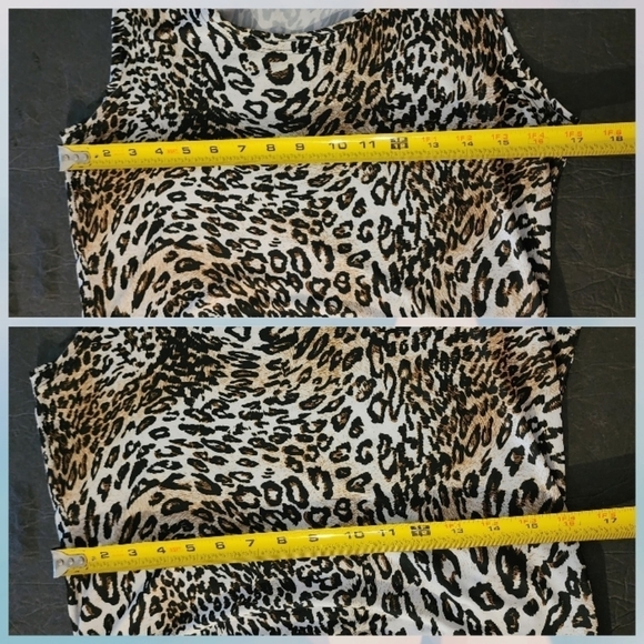 Erin London Animal Print 3/4 Sleeve Zip Up/ Sleeveless Top Size S Bundle of 2 - Picture 11 of 11